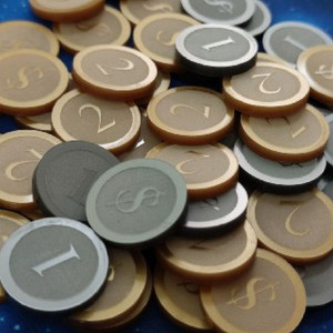 Set 10 tokens acrílicos “Monedas”