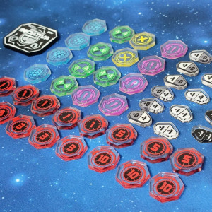 Set 51 tokens acrílicos multicolor compatible “SW Unlimited”