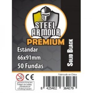 Fundas Steel Armour Premium medida standard (Pack de 50) Negro