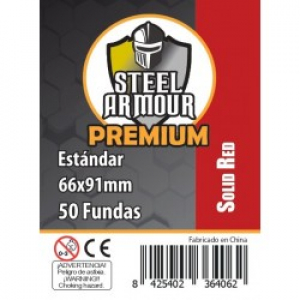 Fundas Steel Armour Premium medida standard (Pack de 50) Rojo